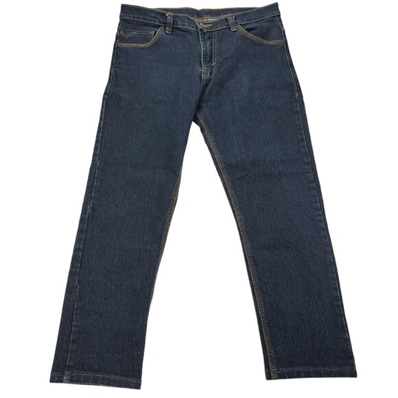 Alini PCK Jeans Women's Denim Jeans Size 33 Stretch Mid Rise Slim Leg Navy - Picture 1 of 12